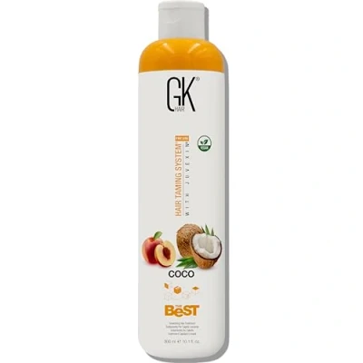 Abbildung von GK HAIR Global Keratin The Best COCO (10.1 Fl Oz/300ml) Vegane glättende Haarbehandlung Professionelle brasilianische Komplexe Blowout Glättung für seidig glattes &amp; kräuselfreies Haar