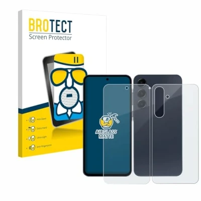 Abbildung von BROTECT Entspiegelungs Schutzglas für Samsung Galaxy A55 5G (Display+Rückseite) Schutz Folie Panzerfolie Glas Matt [Kratzfest 9H, Anti Reflex]