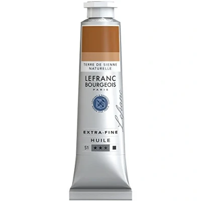 Abbildung von Lefranc Bourgeois 405121 extra feine Ölfarbe in Künstlerqualität aus hochwertigen Pigmenten, lebendige Farben, hohe Lichtechtheit, 40ml Tube Siena Natur