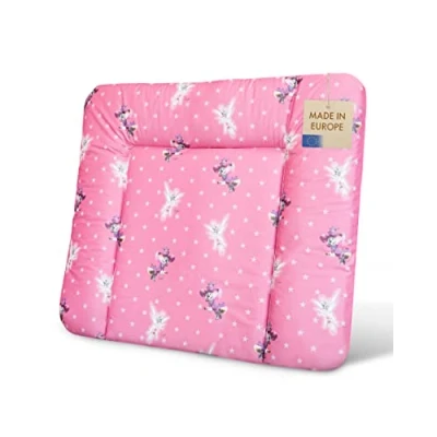 Abbildung von pic Bear Wickelauflage hochwertige OEKO TEX Wickeltischauflage pflegeleichte Wickelunterlage Auflage Wickelkommode 85 x 72 cm Sterne Pink