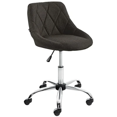 Abbildung von CLP Arbeitshocker Lazio I Kunstleder Oder Stoff Höhenverstellbarer Arbeitsstuhl Rollbar, Farbe:dunkelgrau, Material:Stoff