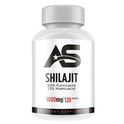 Abbildung von American Supps® PREMIUM Reines Shilajit Orginal Himalaya Mumijo hochdosiert [120 Kapseln] 1000mg 60 Tage Vorrat