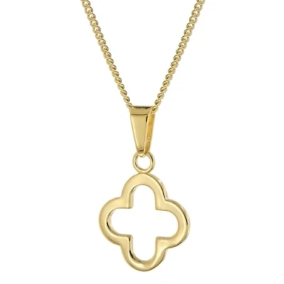 Abbildung von trendor 28167 Kreuz Anhänger Gold 333/8K mit vergoldeter Silberkette