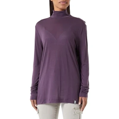 Abbildung von G Star Essential MOCK Loose Langarmshirt, Damen, Größe: Large, Lt maze