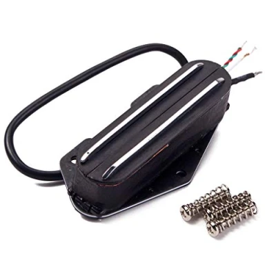 Abbildung von Alnicov Dual Hot Rail Pickups Single Coil Größe Humbucker Alnico5 Gitarren Tonabnehmer passend für TL Strat Squier Tele E Gitarre, Schwarz