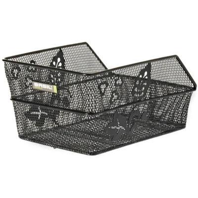 Abbildung von Fahrradkorb Für Hinten Basil Cento Flower S 36 X 26 18 Cm Schwarz