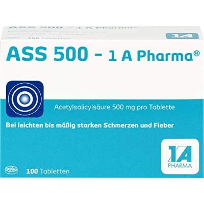 Abbildung von ASS 500 1 A Pharma Tabletten 100 St