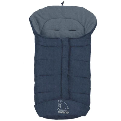 Abbildung von Heitmann Eisbärchen Fußsack Kinderwagen, Design:blau meliert mb