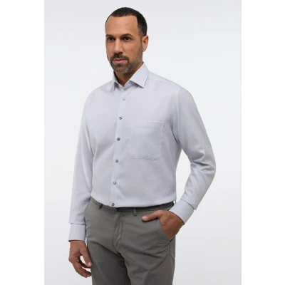 Abbildung von Eterna Strukturiertes Twillhemd Comfort FIT Hemd, Herren, Größe: 40x65, Grau