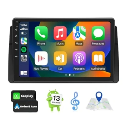 Abbildung von Eonon 6+64GB Android 13 Autoradio mit Bildschirm,9 Zoll GPS Navi 2Din Radio für BMW 3er E46 1999 2005 Wireless Carplay Auto Display Bluetooth 5.0 Rückfahrkamera E46A12S