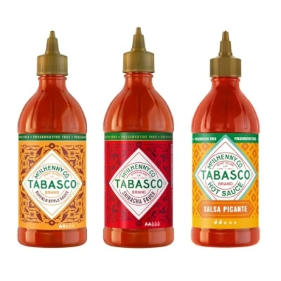 Abbildung von Tabasco Squeeze Scharfe Soße Multipack Sriracha, Buffalo Sauce und Salsa Picante Würzige Hot set mit 3x Easy To Flaschen von 256ml Gluten , konservierungsmittel fettfrei