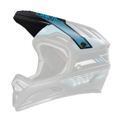 Abbildung von O&#039;NEAL Mountainbike Ersatzteile MTB Motocross Ersatzschirm für den Backflip Helmet Eclipse V.23 Spare Visor Grau EIS Blau One Size