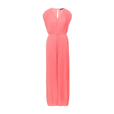 Abbildung von comma Plisseeoverall MIT Bindeband Jumpsuit, Damen, Größe: 34, Pink