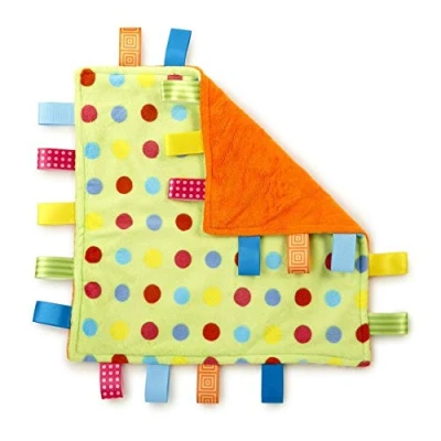 Abbildung von G Tree Tag Decke Baby Säuglingskomfort Plüsch Sicherheit nette weiche Kinder Dentitionspielzeug Neugeborenes Geschenk Geburtstagsgeschenk (Grüner Punkt)