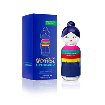 Abbildung von United Colors of Benetton Sisterland Blue Neroli, Eau de Toilette Spray für Frauen, Amber Holz Duft mit Bergamotte, Lavendel und Vetiver 80 ml