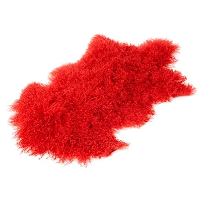 Abbildung von Reissner Lammfelle Naturform Tibetlammfell TP2 100x55cm Farbe hell rot JAY13