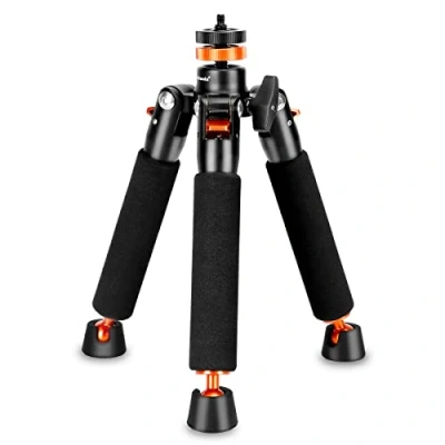 Abbildung von Koolehaoda A3 Mini Stativ mit 1/4&quot; und 3/8&quot; Schraubhalterung, Universal Einbeinstativ Basis Unterstützung