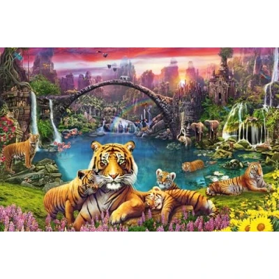 Abbildung von Ravensburger Tiger IN Paradiesischer Lagune Puzzle für Kinder, Größe: One Size, Mehrfarbig