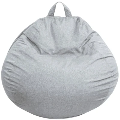 Abbildung von bananair Sitzsack Kinder 80 x 70 cm Weich und Bequem Maschinenwaschbarer Bezug Leicht Transportierbar mit Füllung Bean Bag Chair, XXL, Gaming (Grau)