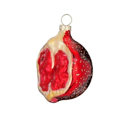 Abbildung von MAGIC by Inge Christbaumschmuck, Christbaumschmuck Granatapfel Figur 6,5cm Glas Rot
