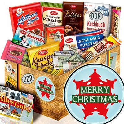 Abbildung von Weihnachtsbaum/Ostpaket DDR Schokolade/Geschenkidee Weihnachten