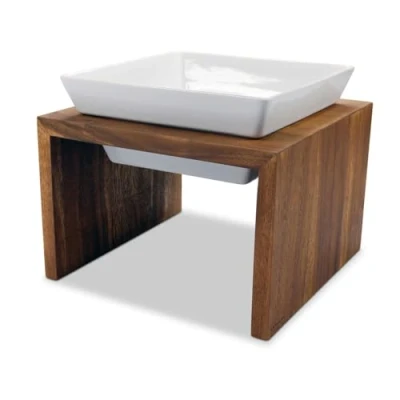 Abbildung von Wolters Foodstation Meshidai Teak&amp;Wei Hundenapf 30x30x20 cm...