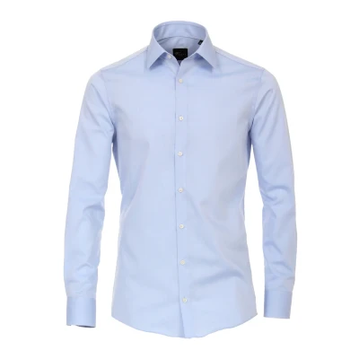 Abbildung von VENTI Modern Fit Hemd extra langer Arm Popeline hellblau Gr. 43