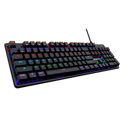 Abbildung von The G Lab Keyz Carbon V3 Mechanische Gaming Tastatur Layout amerikanisch Blue Switch Hohe Anschlagsqualität Mehrfarbige LED Hintergrundbeleuchtung, Total Anti Ghosting