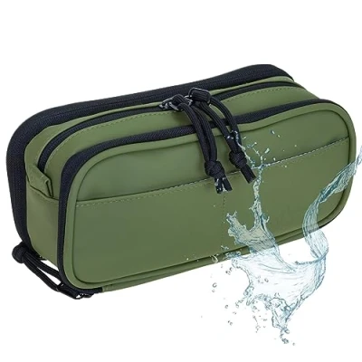 Abbildung von ELEPHANT Federmäppchen Hydro Mäppchen Organizer wasserabweisend, Federtasche Schule Büro Office Stifte Tasche klein