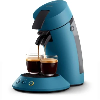 Abbildung von Philips Senseo Kaffeepadmaschine Original Plus CSA210/00, mit zwei Kaffee Einstellungen, aus 28% rec. Plastik, inkl. Gratis Zugabe (Wert 5 UVP)