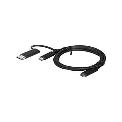 Abbildung von Lenovo HYBRID USB C with A, 4X90U90618, schwarz, 3 feet