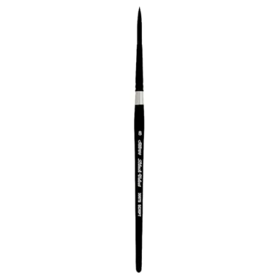 Abbildung von Silver Brush Limited 3007S8 Black Velvet Script Liner Feinspitz Schriftzug Aquarellpinsel, Pinsel in Größe 8, Kurzer Griff