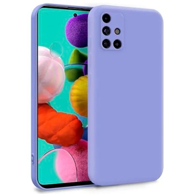 Abbildung von MyGadget Hülle für Samsung Galaxy A51 4G Zweilagige Handyhülle mit Kameraschutz Cover Innenfutter &amp; Silikon außen Flieder
