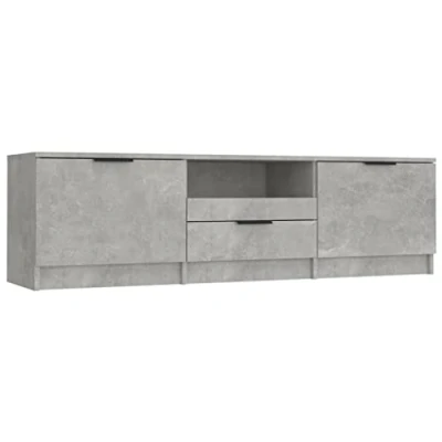 Abbildung von vidaXL TV Schrank Lowboard Möbel Tisch Board Sideboard Fernsehschrank Fernsehtisch HiFi Betongrau 140x35x40cm Holzwerkstoff