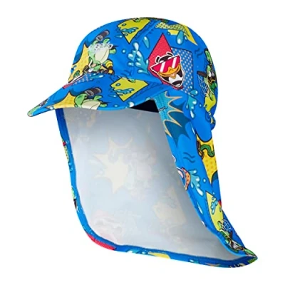 Abbildung von Speedo Jungen Learn To Swim Sun Protection Hat Schutzhut, Blau/Gelb, L