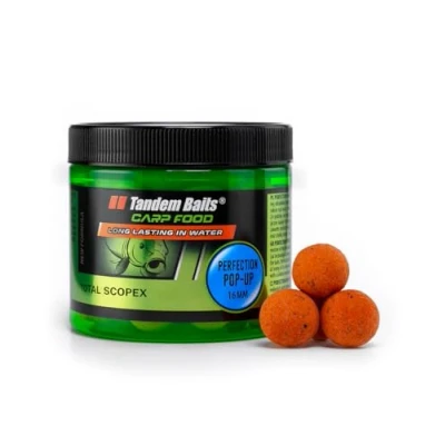 Abbildung von Tandem Baits Karpfen Futter Angelfutter Pop Ups Boilies Zig Rig Chod Hakenköder Carp Food Perfection Up 16 mm 70 g Total Scopex