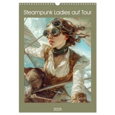 Abbildung von Steampunk Ladies auf Tour (Wandkalender 2025 DIN A3 hoch), CALVENDO Monatskalender
