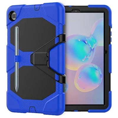 Abbildung von Lobwerk 3in1 Cover für Samsung Galaxy Tab S6 Lite SM P610 P615 10.4 Outdoor Case Hülle Stand Tasche Blau