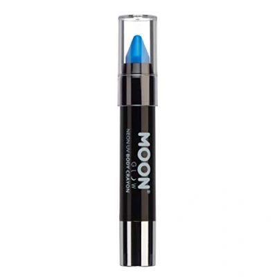 Abbildung von Moon Glow, Neon UV Lackstift Körperkreide für Gesicht und Körper (Intensives Blau)