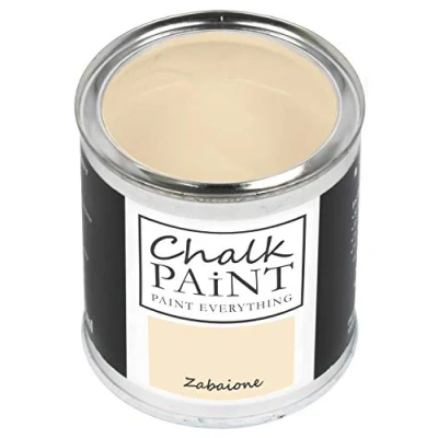 Abbildung von Chalk Paint Everything® Zabaione Kreidefarbe Wasserbasis für Alle Oberflächen einfach zu verarbeiten ohne schlechten Geruch Extra Matt (250 ml)