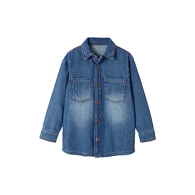 Abbildung von Vertbaudet Jungen Jeanshemd Blue Stone 140