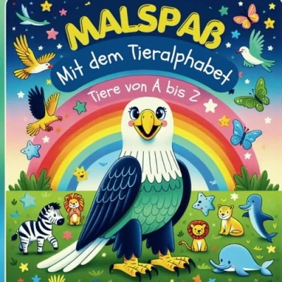 Abbildung von Malspaß mit dem Tieralphabet: ein kreatives Malbuch für Kinder: Entdecke, lerne und male über 30 Tiere von A bis Z Abenteuer Tieren, Buchstaben Farben!