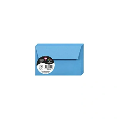 Abbildung von Clairefontaine 5551C Packung mit 20 Umschläge Pollen, 90 x 140 mm, 120 g, ideal für Einladungen und Korrespondenz, Türkis, 1 Pack