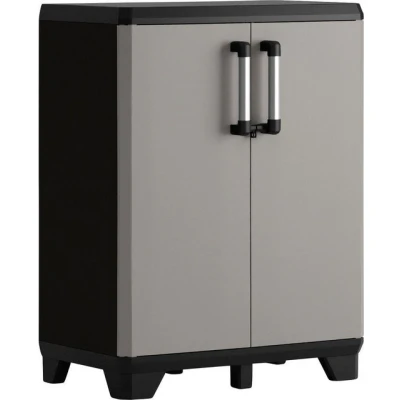 Abbildung von Keter Fächerschrank Lagerschrank Niedrig Pro Schwarz und Grau (1 St)
