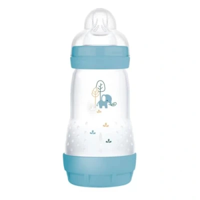 Abbildung von mam Easy Start Anti Colic Flasche 2+ Monate, mittlerer Durchfluss (260 ml), Ocean zur Reduzierung von Koliken und Beschwerden des Babys Babyflasche kompatibel zum Stillen