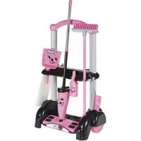 Abbildung von Casdon Henry &amp; Hetty Spielzeug Putzwagen Rosa Spielset im Design mit Mopp, Besen, Kehrschaufel und Zubehör Kinder Reinigungswagen Set Für ab 3 Jahren
