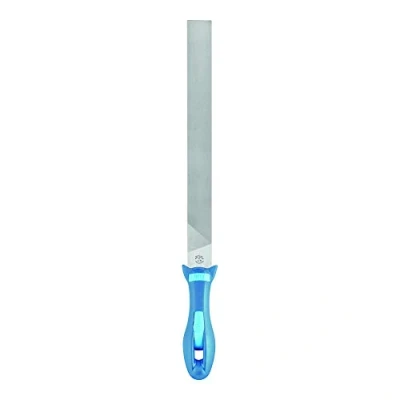 Abbildung von PFERD Werkstattfeile Flachstumpf, 300mm, rechteckige Feile, Kreuzhieb H3 auf drei Seiten, inkl. Ergonomie Feilenheft, 11210308 für die Feinbearbeitung und zum Schlichten geeignet