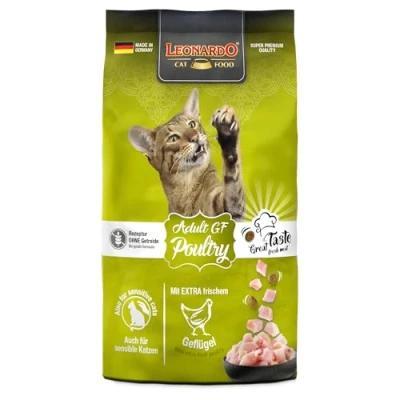 Abbildung von LEONARDO Katzenfutter Adult GF Poultry, 300g Beutel, Geflügel, getreidefreies Trockenfutter für Katzen, Made in Germany