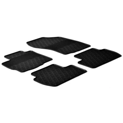 Abbildung von Gledring 0155 Fußmattensatz Gummi vorne und hinten 4 schwarz 750mm 550mm MITSUBISHI: Outlander 2 SUV, PEUGEOT: 4007