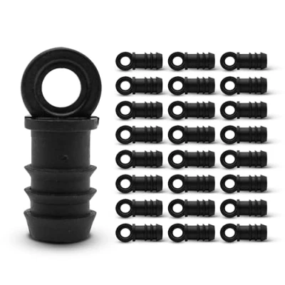 Abbildung von DOJA Barcelona Tropfschlauch Endkappen 12mm Endstopfen 25er Pack Gartenschlauch Endkappe 12 für Bewässerungssysteme Tropfbewässerungsschlauch Verbinder Garten, Camping, Landwirtschaft